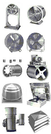 Industrial blowers and fans.